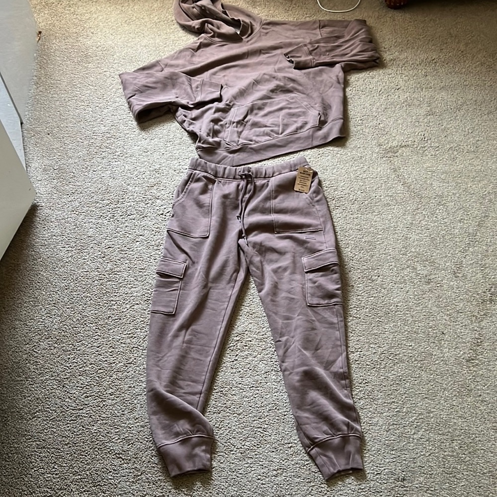 Matching hoodie and cargo pants set